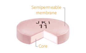 XELJANZ® XR consists of a core surrounded by a semipermeable membrane